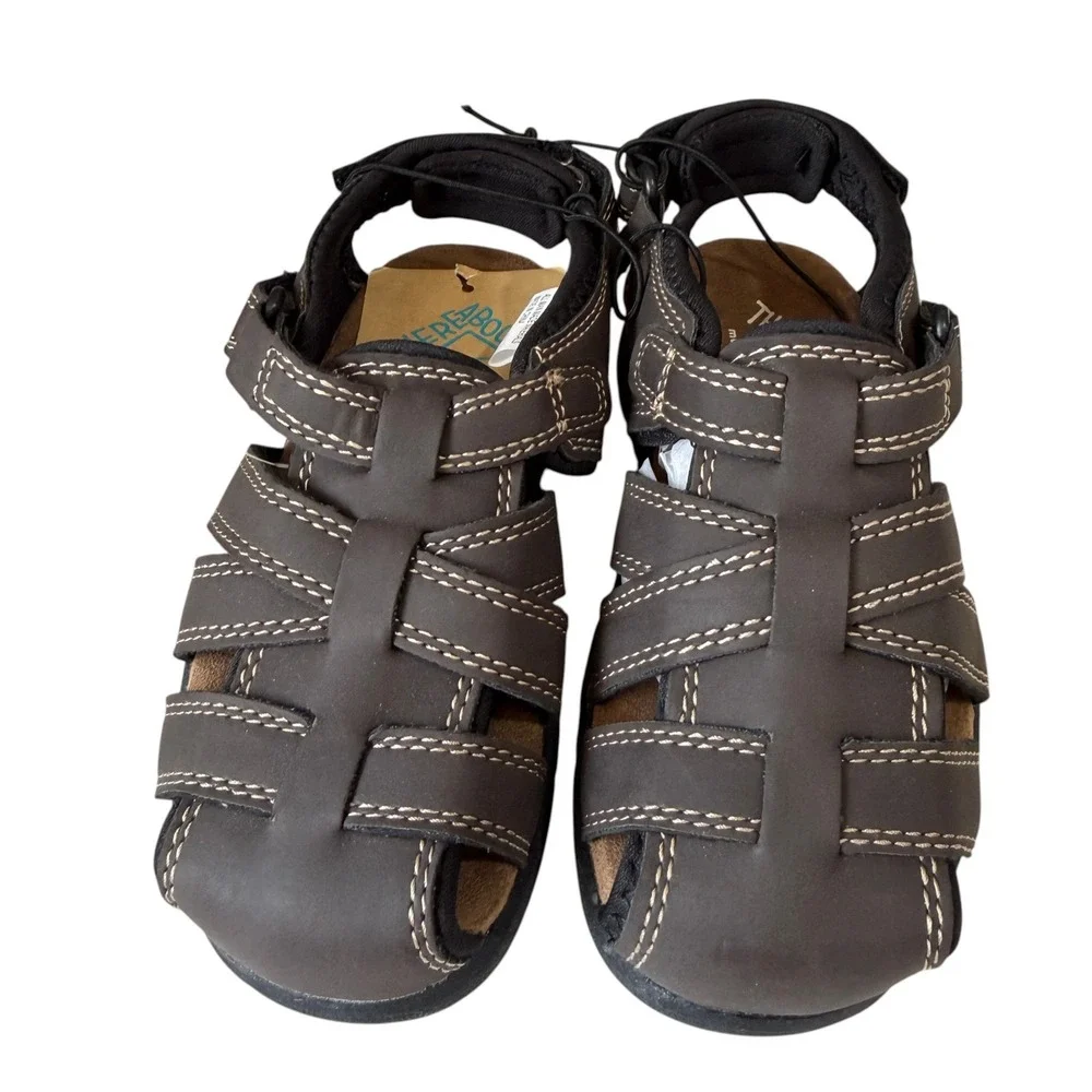 Thereabouts Brown Fisherman Sandals Kids‎ Size 10 Outdoor Casual Comfort Fit